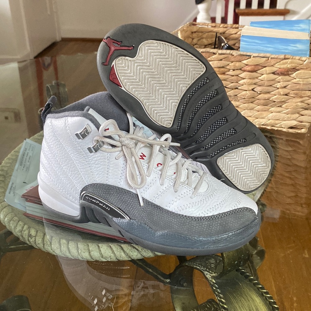 Jordan 12 retro white dark grey